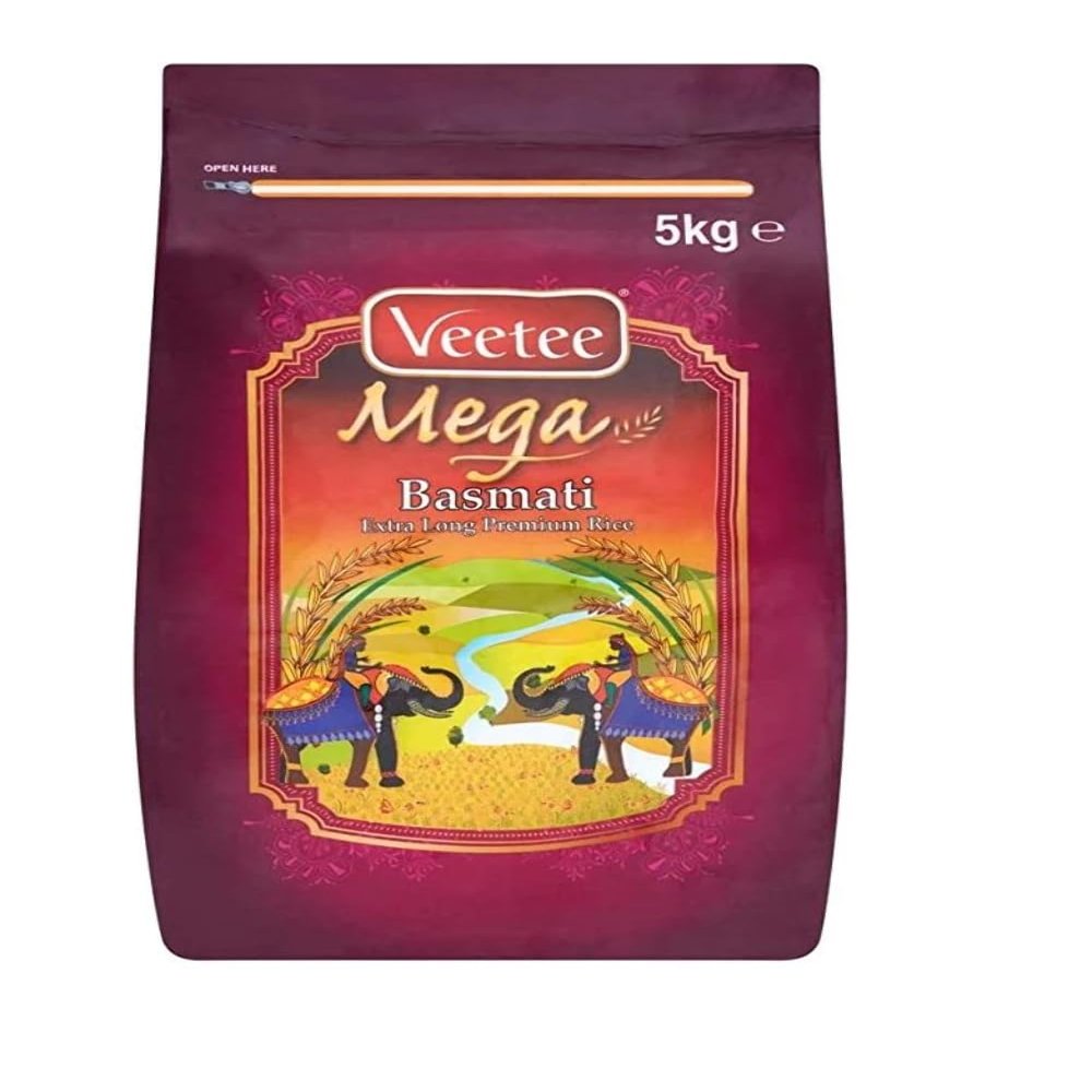 Veetee Mega Long Basmati Rice 5kg Box of 1-Fd