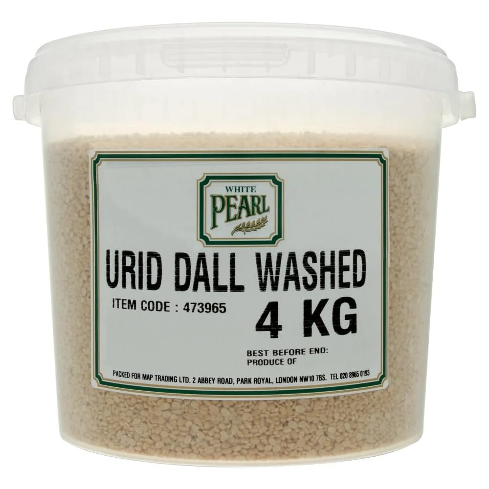 White Pearl Urid Dall Washed 4kg-Food