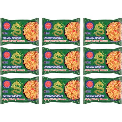 Pack Of 9 - Instant Noodle 85g - Spicy Stir Fry - Flavour Instant Noodles - Delicious Treats Spicy Stir Fry Noodle - Noodle Food Quick And Convenient Snack - Enjoy Delicious Noodles In Minutes