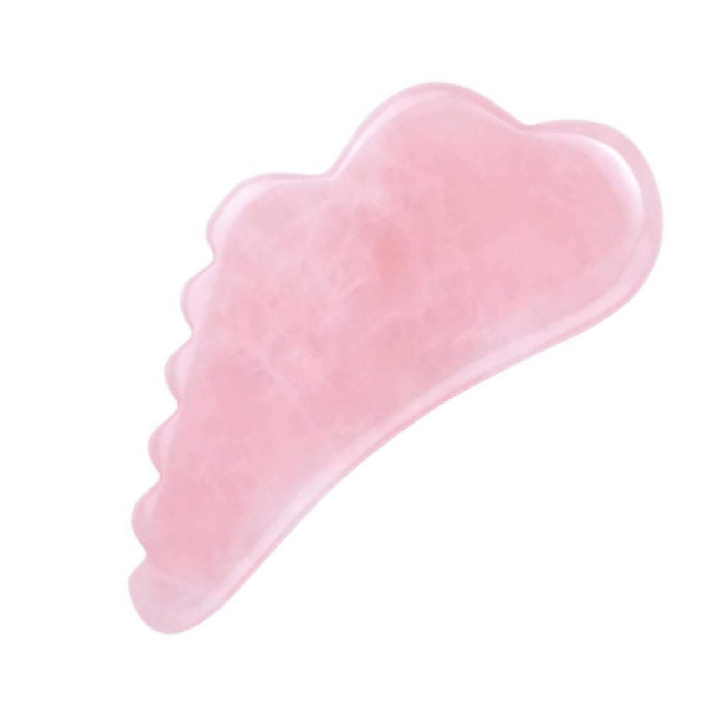 Gua Sha Board Pink Crystal Jade Guasha Board Facial Scraping Board Tool SPA Massage Tool Scrapper Neck Massagers for Face, Eye and Body Massage Gua Sha Tools