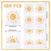 100 PCS Boho Sun Paper Napkins First Trip Around The Sun Birthday Party Napkins Boho Hippie Sunshine Disposable Luncheon Napkins for Baby Shower Birthday Party Supplies, 6.5 x 6.5 inch view 2