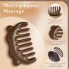 Wooden Scalp Massager - Handmade 100% Natural Green Sandalwood Wide Tooth Combs - Wood Massage Comb & Sandalwood Comb for Hair Growth view 2
