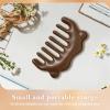 Wooden Scalp Massager - Handmade 100% Natural Green Sandalwood Wide Tooth Combs - Wood Massage Comb & Sandalwood Comb for Hair Growth view 3