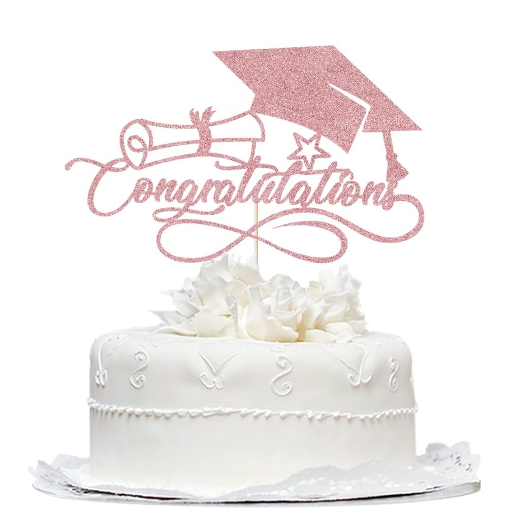 Congratulations Cake Topper,Congrats Cake Topper-2024 Graduation Cake Topper,Congrats Grad Party Cake Decorations for Senior High School College Grad/University Graduation Party Decoration Supplies