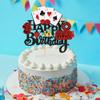 Cyodoos1PCS Casino Cake Decoration Dice Poker Chips Cupcake Cake Topper Playing Cards Vegas Theme Cupcake Toppers Decorations Poker Night Party Supplies view 3