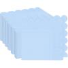 100 pcs 2-Ply Light Blue Napkins Folded 5 x 5 inch Scalloped Disposable Cocktail Napkins Paper Napkins for Dinner Wedding Party Beverage Napkins view 1