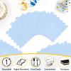100 pcs 2-Ply Light Blue Napkins Folded 5 x 5 inch Scalloped Disposable Cocktail Napkins Paper Napkins for Dinner Wedding Party Beverage Napkins view 4