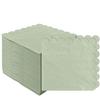 100 pcs 2-Ply Sage Green Napkins Folded 5 x 5 inch Scalloped Disposable Cocktail Napkins Paper Napkins for Dinner Wedding Party Beverage Napkins view 1