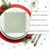 100 pcs 2-Ply Sage Green Napkins Folded 5 x 5 inch Scalloped Disposable Cocktail Napkins Paper Napkins for Dinner Wedding Party Beverage Napkins view 4