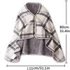SHENJIA Wheelchair Blanket,Shawl Scarf Double Warmer Wearable Blanket with Sleeves, Super Soft for Adult Women Men view 2