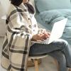 SHENJIA Wheelchair Blanket,Shawl Scarf Double Warmer Wearable Blanket with Sleeves, Super Soft for Adult Women Men view 3