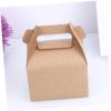 Gatuida 15pcs Kraft Paper Candy Boxes Small Cardboard Sweet Tote Bags Paper Party Favors Hand Tote Storage for Small Sweets Party Supplies view 3