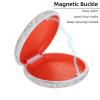 Veseek Retainer Case Cute Mouse Guard Case Slim Aligner Case Compatible with Invisalign Bling Night Guard Case Orthodontic Retainer Box Magnetic Denture Holder (Sliver) view 3