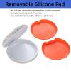 Veseek Retainer Case Cute Mouse Guard Case Slim Aligner Case Compatible with Invisalign Bling Night Guard Case Orthodontic Retainer Box Magnetic Denture Holder (Sliver) view 4