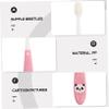 GLEAVI Childrens Toothbrush with Extra Soft Bristles and Storage Bucket, Manual Brush for Ages 2-12, Pink Tooth Cleaner Suitable for Kids Oral Care at Home view 2