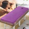 LXJDDLD Spa Bed Padding,Memory Foam Massage Table Topper with Face Breath Hole,3" Thickness Massage Bed Mattress Pad with Elastic Band,Lash Bed Cushion with Removable Cover,Purple R,60x180cm view 1
