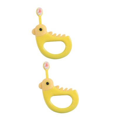 PartyKindom 2pcs Practical Boys and Girls Toothbrush Ultra Soft and Fine Bristles Brush for Daily Cleaning and Travel