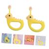 PartyKindom 2pcs Practical Boys and Girls Toothbrush Ultra Soft and Fine Bristles Brush for Daily Cleaning and Travel view 3