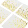 100 PCS 33x33cm White Gold Dot Napkins, White and Gold Paper Serviettes, Paper Dots Napkins for Birthday Party Wedding view 4