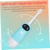 PartyKindom Cartoon Kids Automatic Toothbrush Set Blue Main Unit 2 Soft Brush Heads for Ages 3-12 Oral Care Tool for Home and Travel view 3