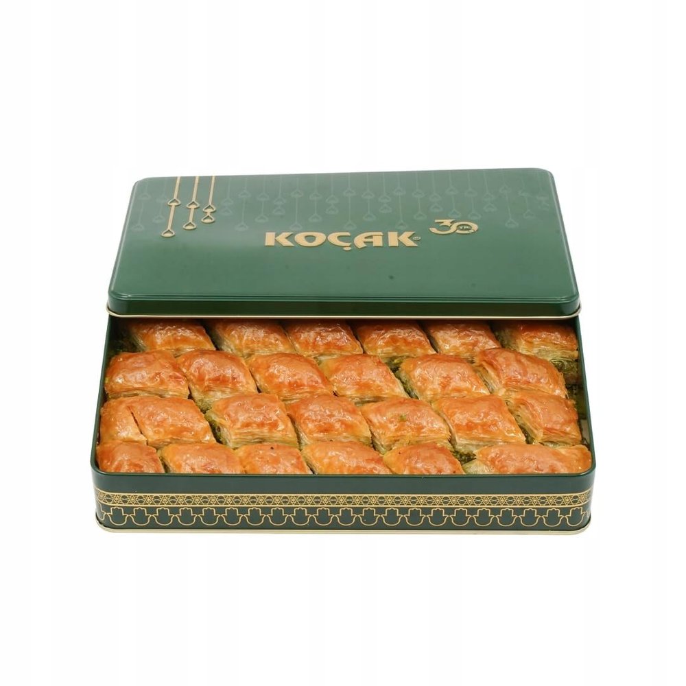Koak,Famous Gaziantep Turkish Pistachio Koak Baklava,Daily Fresh Shipment,(2.2lb - 1000 gr) 30 Pieces