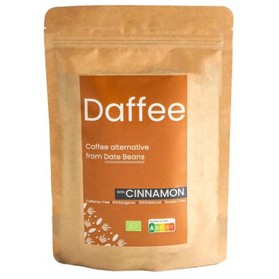 Daffee - Organic Date Coffee Alternative | Natural Cinnamon | Caffeine-Free Coffee Replacement - Decaf Substitute (250g)
