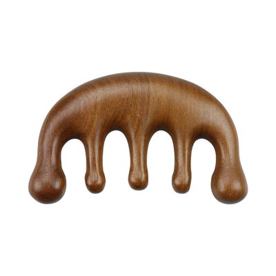 Tabanzhe Sandalwood Handmade Wooden Massage Comb, Round Tips Head Scalp Massage Comb Wide Tooth Wooden Comb Men Women Wood Hair Comb