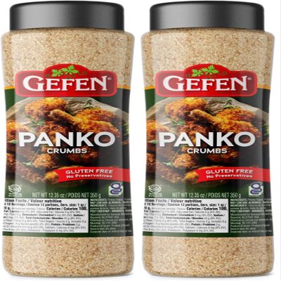 Gefen Gluten Free Panko Bread Crumbs, 350g (Pack of 2) | Great for Gluten Free Breading and Stuffing | Kosher for Passover
