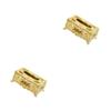 osiuujkw Stylish Rectangular Paper Box Case Holder Cover Versatile and Sturdy, Gold Orange, 2Set view 2