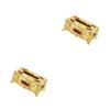 osiuujkw Stylish Rectangular Paper Box Case Holder Cover Versatile and Sturdy, Gold Red, 2Set view 1