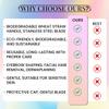 BLESSDOME 12Pcs Biodegradable Wheat Straw Eyebrow Razor Shaper for Women | Peach Fuzz & Facial Hair Remover and Trimmer | Exfoliating Dermaplane Tool |Eco-Friendly Dermaplaning Blades for Face view 3