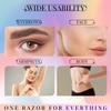 BLESSDOME 6Pcs Biodegradable Wheat Straw Eyebrow Razor Shaper for Women | Peach Fuzz & Facial Hair Remover and Trimmer | Exfoliating Dermaplane Tool |Eco-Friendly Dermaplaning Blades for Face view 3