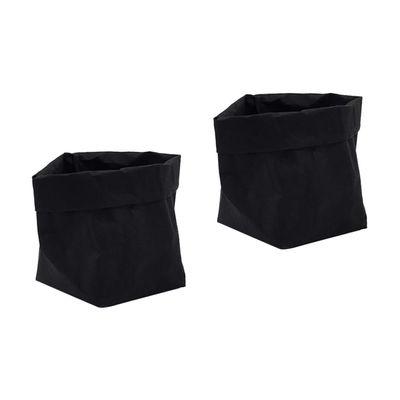 BESPORTBLE 2pcs Washable Kraft Paper Bag Organizer Decorative Storage Container Reusable Calibags for Flowers Toys Clothes