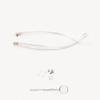 1 Pair Glasses Legs Replacement Temples Metal Glasses Frame Arms Replacements Screws and Screwdriver Single Flat Teeth (Transparent) view 1