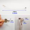 1 Pair Glasses Legs Replacement Temples Metal Glasses Frame Arms Replacements Screws and Screwdriver Single Flat Teeth (Transparent) view 2
