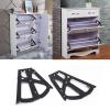 2 Tier Double Black Shoe Cabinet Dump Rack Flip Frame Shoe Rack Hinge Flip Drawer Hinge Hardware Accessories view 3