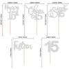 30 Pack Happy 15th Birthday Cupcake Toppers Silver Glitter Fifteen Cheers to 15 Years Old Birthday Cupcake Picks for Happy 15th Birthday Anniversary Party Cake Decorations view 2
