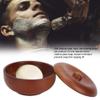 ANKROYU Wooden Shaving Brush Bowl Mug, Shave Soap Cream Mug, Professional Shaving Bowl Barber Tool for Shave Cream Soap-Shaving Soap Easy To Lather Fits Wet Shaving view 2