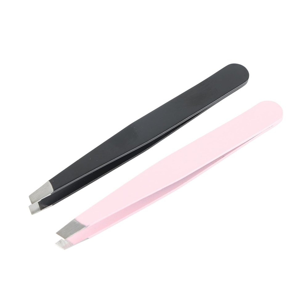 ANKROYU 2PCS/Set Eyebrow Clips, Stainless Steel Eyebrow Tweezers, Facial Hair Removal Tweezers, Ingrown Hair Tweezers, Makeup Beauty Tool for Men and Women