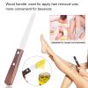 ANKROYU Waxing Spatula, Waxing Applicator, Metal Wax Mixing Knife Applicator, Waxing Knife, Wood Handle Hair Removal Tool, for Applying or Mixing Cartridge Wax view 2