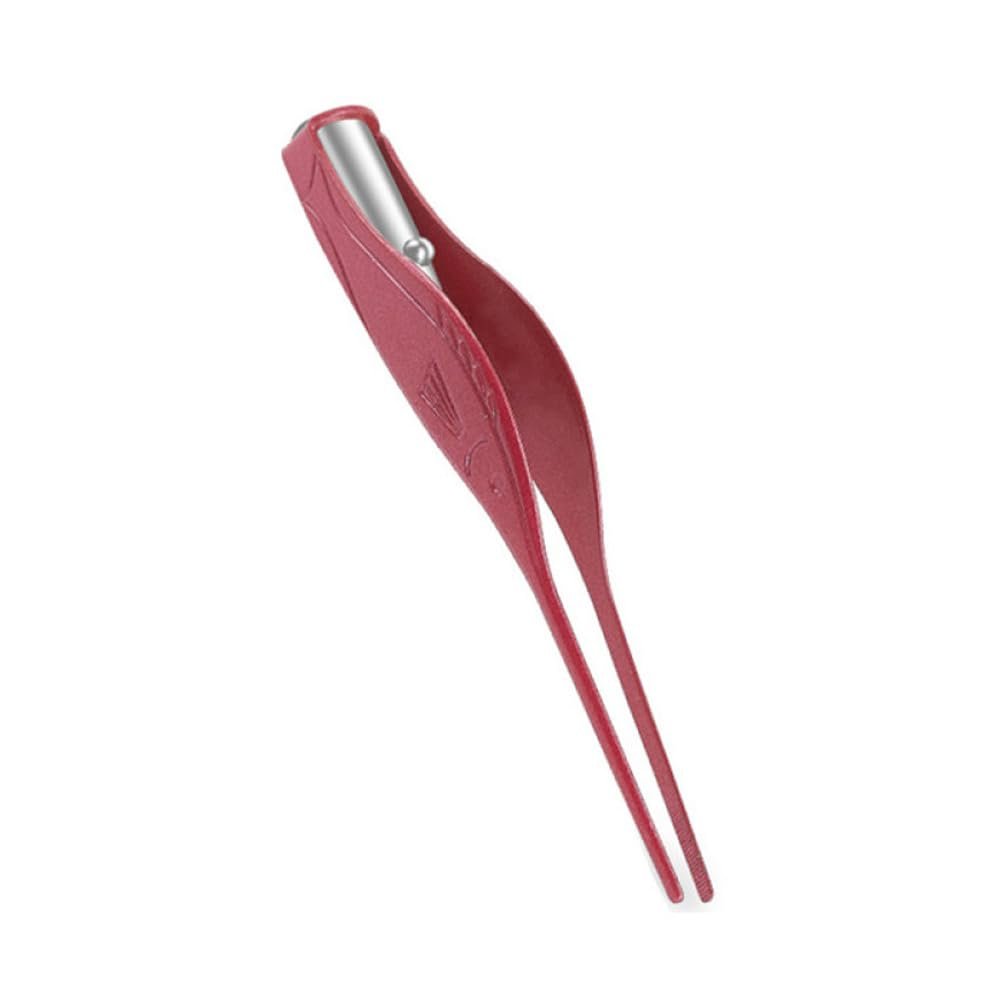 Tweezers with LED Light, Stainless Steel Red Ear Tweezers Precision Earwax Cleaner for Adults Kids
