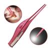 Tweezers with LED Light, Stainless Steel Red Ear Tweezers Precision Earwax Cleaner for Adults Kids view 4