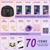 ANRUZ Premium Waxing Kit, Digital Wax Kit for Hair Removal, Wax Warmer Kit with 70 Items,Wax Pot for Waxing Professional -at Home Wax Machine for Full Body Waxing view 2