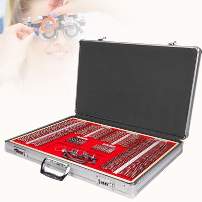 YMAOMAO 266 PCS Optical Trial Lens Set Optometry Kit, Aluminum Case Optometry Optical Instrument with Optometry Test Trial Frame for Vision Screening, Physical Examination