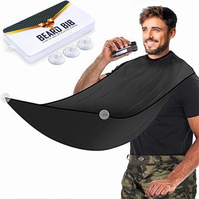 Leaflai Beard Bib Beard Apron,Dad Fathers Day Gift,Beard Trimming Catcher Bib,Hair Catcher,Gifts for Men Anniversary Valentines Day,Stocking Stuffers Christmas Gifts for Him