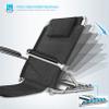 LxuRY 55cm Wide Bed Back Rest Wedge Support 6-gear Adjustable Bed Wedge Support, Black Portable Folding Backrest Bracket Recliner Chair, Breathable, Loading 200kg view 2