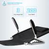 LxuRY 55cm Wide Bed Back Rest Wedge Support 6-gear Adjustable Bed Wedge Support, Black Portable Folding Backrest Bracket Recliner Chair, Breathable, Loading 200kg view 3