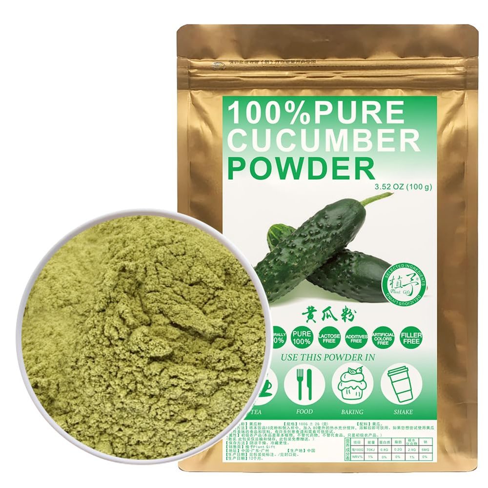 100% Natural Pure Cucumber Powder  100g/3.5oz For Smoothies, Shakes, Baking & Drinks,Tea | Free from Preservatives