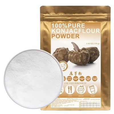 100% Natural Pure Konjak Powder 100g/3.52oz Konjac Gum Powder for Cornstarch Substitute, Thickener| Free from Preservatives, No Added Sugar