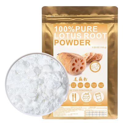 100% Natural Pure Lotus Root Powder 100g/3.52oz For Smoothies, Shakes, Baking & Drinks,| Free from Preservatives, Freeze-Dried, No Added Sugar